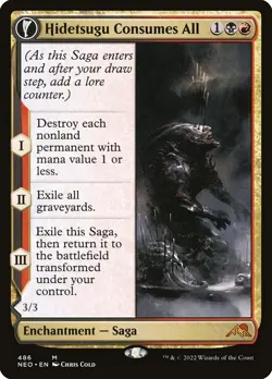 Hidetsugu Consumes All | FOIL | MTG Kamigawa: Neon Dynasty (Extended Art) #486 - Image 1