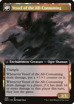 Hidetsugu Consumes All | FOIL | MTG Kamigawa: Neon Dynasty (Extended Art) #486 - Image 2