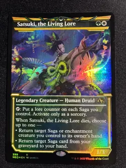 MTG - Satsuki, the Living Lore (Showcase) Kamigawa: Neon Dynasty FOIL - Image 1