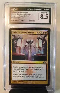 MTG Debt To The Deathless Dragon's Maze Foil U Graded CGC 8.5 NM/MINT+ - Image 2
