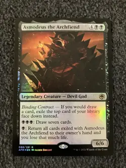 Magic The Gathering MTG - Asmodeus the Archfiend Foil - AFR - Image 1