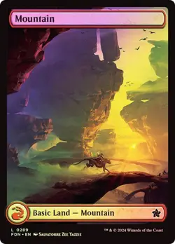 Mountain (0289) Foundations Foil MTG Magic The Gathering - Image 1