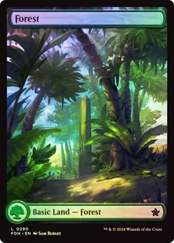 Forest (0290) Foundations Foil MTG Magic The Gathering - Image 1