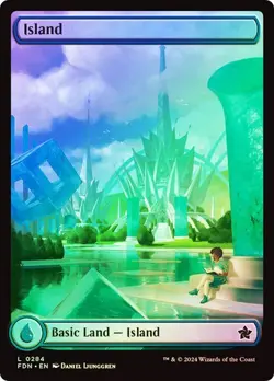 Island (0284) Foundations Foil MTG Magic The Gathering - Image 1