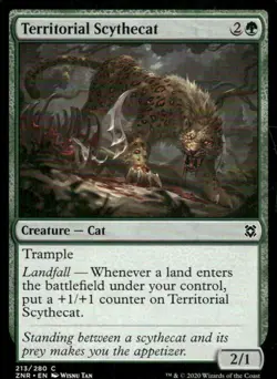 Territorial Scythecat 213/280 Zendikar Rising MTG Magic the Gathering card - Image 1