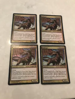 Malfegor X4 Magic The Gathering MTG FOIL Promo Launch & Release Playset LP🔥 - Image 1