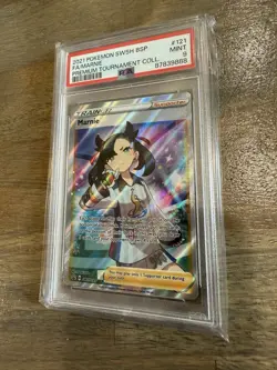 Pokemon TCG Marnie FA SWSH121 Promo PSA 9 MINT Premium Tournament Collection - Image 1