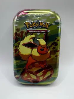 Pokemon Prismatic Evolutions Mini Tin [Flareon] Brand New Factory Sealed - Image 1