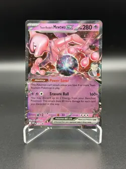 Team Rocket's Mewtwo ex SVP 205 Destined Rivals Pokemon Promo Near Mint - Image 1