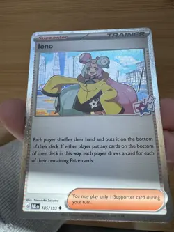 Iono 185/193 Stamped Cosmos Holo Tournament Collection Pokemon Trainer NM✨ - Image 2