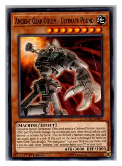 YUGIOH ANCIENT GEAR GOLEM - ULTIMATE POUND COTD-EN099 1ST ED NM - Image 1