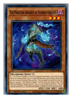 The Phantom Knights Of Stained Greaves - PHRA-EN002 Common 1st Edition NM Yugioh - Image 1