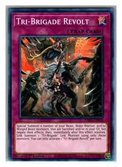 YuGiOh Trap Card Tri-Brigade Revolt PHRA-EN070 1st Edition Common - Image 1