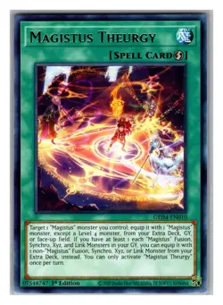 Magistus Theurgy - GEIM-EN010 Rare - 1st Edition Yugioh Card! - Image 1