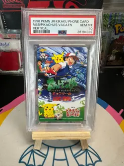 MEWTWO STRIKES BACK / PIKACHU'S VACATION - PHONE CARD - PSA 10 - Japanese Card - Image 3