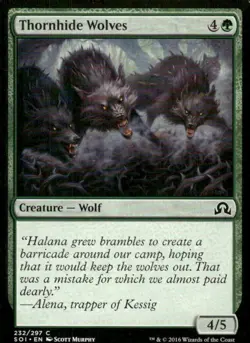 Thornhide Wolves 232/297 Shadows over Innistrad MTG Magic the Gathering card - Image 1