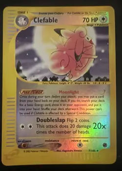 Pokemon TCG Clefable Expedition Base Set Holo Card 7/165 - Image 2