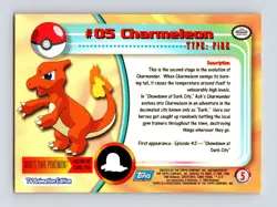 #04 Charmander 1999 TOPPS Pokemon TV Near Mint Pokemon Card - Image 2