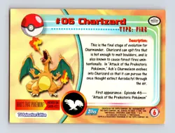 Pokemon Card Charizard #06 Topps Series Near Mint Pokemon Card - Image 2