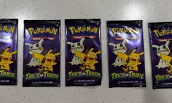 5 Pack Pokemon TCG Trick or Trade Booster Packs 2023 Halloween Card Lot Bundle - Image 1
