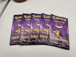 5 Pack Pokemon TCG Trick or Trade Booster Packs 2023 Halloween Card Lot Bundle - Image 1