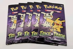 5 Pack Pokemon TCG Trick or Trade Booster Packs 2023 Halloween Card Lot Bundle - Image 1