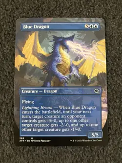 Magic The Gathering MTG - Blue Dragon (Borderless) - AFR - Image 1