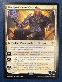 Tezzeret, Cruel Captain - Edge of Eternities (EOE), Magic MTG NM + Token - Image 1