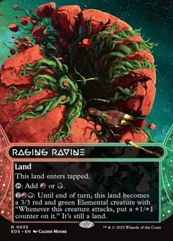1x - Raging Ravine - (borderless) - Edge of Eternities: Stellar Sights - NM MTG - Image 1