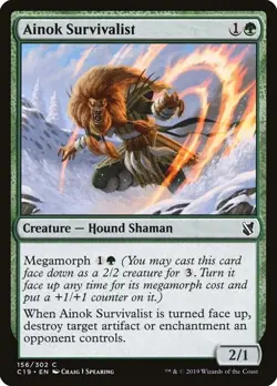 x1 Ainok Survivalist Commander 2019 MTG 156/302 COMMON M/NM 1x - Image 1