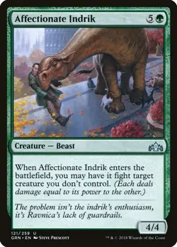 x1 Affectionate Indrik Guilds of Ravnica MTG 121/259 UNCOMMON M/NM 1x - Image 1