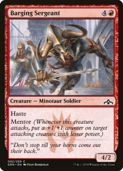 x1 Barging Sergeant Guilds of Ravnica MTG 092/259 COMMON LP 1x - Image 1
