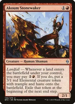 x1 Akoum Stonewaker Battle for Zendikar MTG 140/274 UNCOMMON M/NM 1x - Image 1