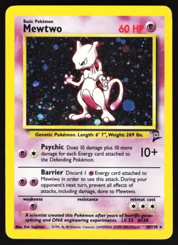 Mewtwo #010/130 Pokemon Base Set 2 VINTAGE NM - Image 1