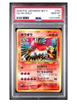 Pokemon Ho-Oh Neo 3 Japanese Holo Rare #250 PSA 10 Gem Mint - Image 1
