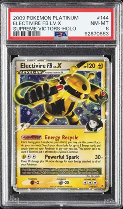 2009 POKEMON PLATINUM SUPREME VICTORS #144 ELECTIVIRE FB LV.X-HOLO PSA 8 - Image 1
