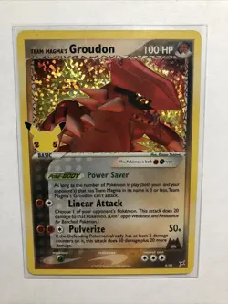 Pokemon Team Magma's Groudon #9/95 Celebrations Ultra Rare Holo NM/Mint - Image 2