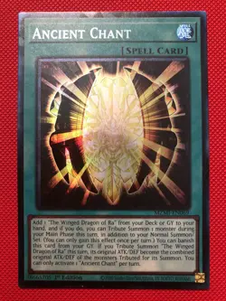 Yugioh! Ancient Chant MZMI-EN069 Collector's Rare (CR) 1st Edition NM - Image 1