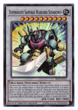 Yugioh Superheavy Samurai Warlord Susanowo SECE-ENS11 Super Rare NM - Image 1