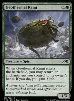 Geothermal Kami 186/302 Kamigawa Neon Dynasty MTG Magic the Gathering card - Image 1