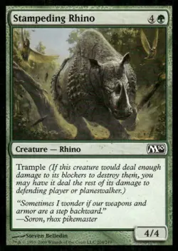 Stampeding Rhino M10 MTG Magic the Gathering card - Image 1