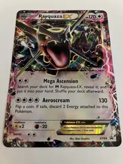 JUMBO Rayquaza EX Oversized Promo Card XY69 Holo - Image 1