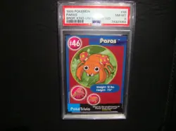 1999 Burger King Pokem Paras UnPerforated card # 46 Psa 8 Nm/Mint - Image 1