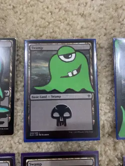 Mtg Hand Painted Altered Art Land - Image 1