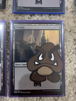 MTG Altered Art Hand-Painted Land - Image 1