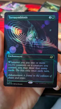 FOIL Borderless TERRASYMBIOSIS mtg NM-M Edge of Eternities 1 Rare - Image 1