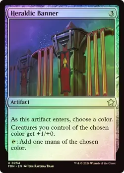 Heraldic Banner Foundations Foil MTG Magic The Gathering - Image 1