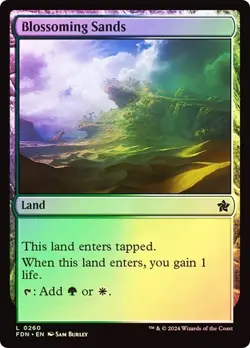 Blossoming Sands Foundations Foil MTG Magic The Gathering - Image 1