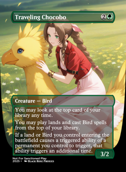Traveling Chocobo - Various Styles - MTG Anime Custom - Playtest - Image 1
