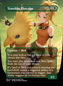 Traveling Chocobo - Various Styles - MTG Anime Custom - Playtest - Image 2